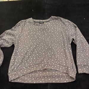 Storia women’s crew neck sweatshirt with silver stars, size M